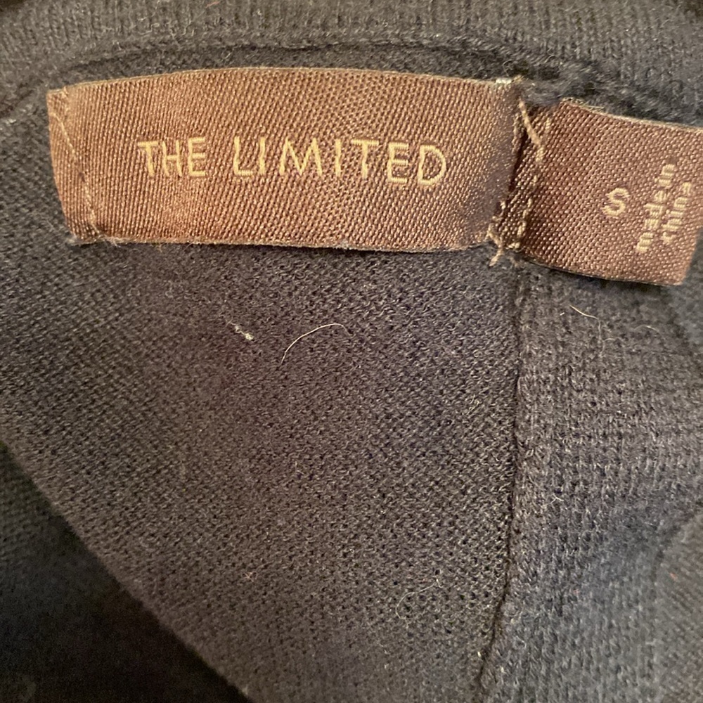 The limited black sweater with tan blouse inset - Picture 6 of 6